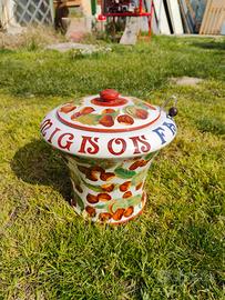 vaso ceramica Fabbri per marrons glacès vintage 