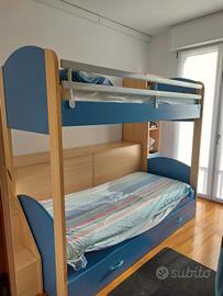 stanza con letto a castello 