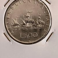 Monete 500 L. argento Caravelle 1958-59-60 SPL