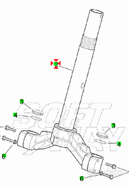 -Piastra forcella inferiore Aprilia Scarabeo 125