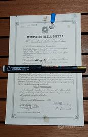 argento attestato valor militare  158° Liguria REI