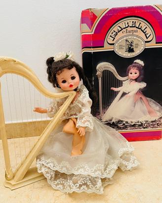 Bambola con arpa anni 70’ marca Furga