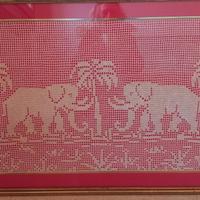 quadro ad uncinetto filet vintage 