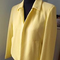 Giacca donna gialla tipo blazer taglia L, foderata