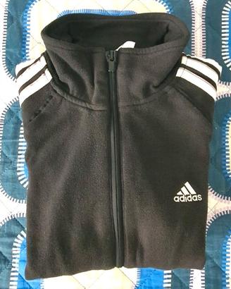 Felpa Adidas in pile nera tg. 42
