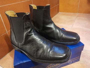 Stivaletti uomo in cuoio e nappa