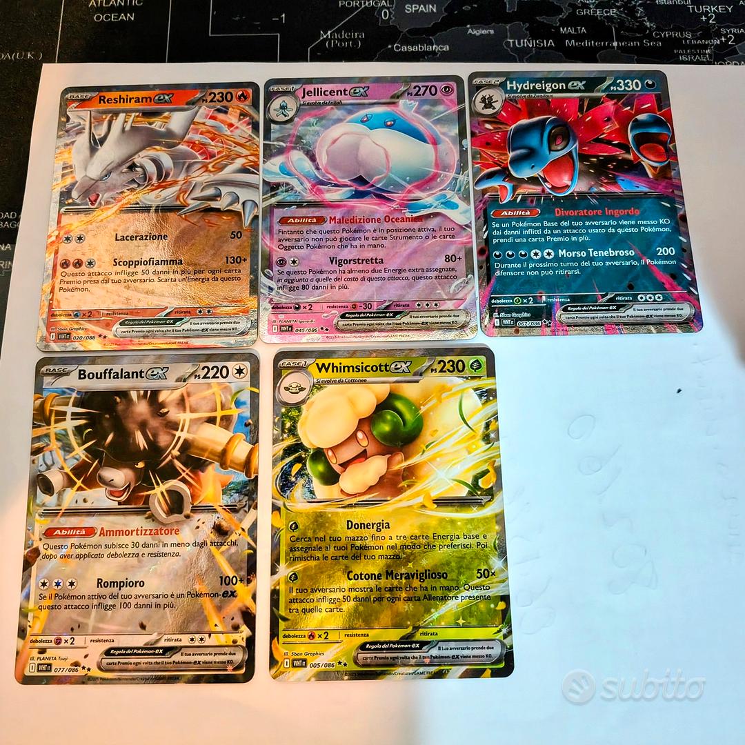 set n.5 carte Pokemon fuoco bianco doppie rare - Collezionismo In ...