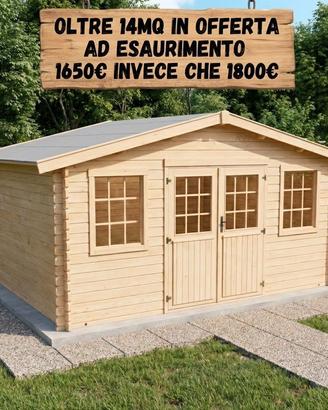 CASETTA DI LEGNO CORRADO 446x326x247h cm 28mm