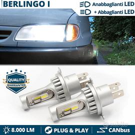 LAMPADINE LED H4 per CITROEN BERLIGO 1 6500K 8000L