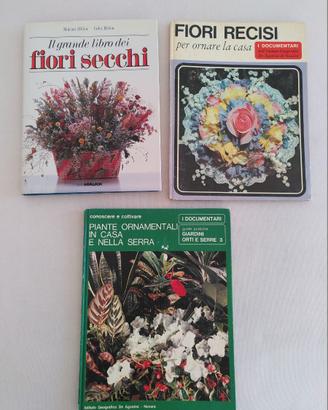 Tre libri vintage sui fiori