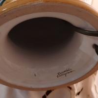 Lume in ceramica Caltagirone,decorato a mano