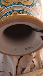 Lume in ceramica Caltagirone,decorato a mano