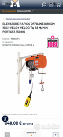 Paranco sollevatore elevatore Max 150 kg
