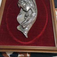 Madonna  in peltro  vintage 