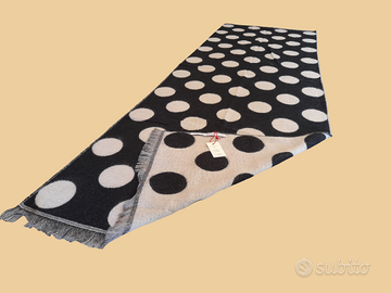 Sciarpa con fantasia a pois, reversibile