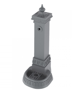 Fontana a Colonna in Ghisa con Vasca e Griglia