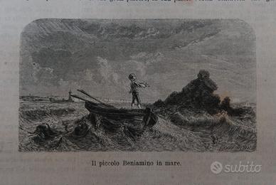 Incisione di Beniamino Franklin da giovane