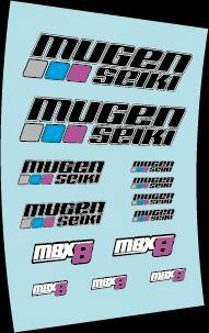 adesivi, stickers mugen, kyosho, losi, associated