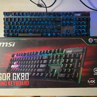 Tastiera meccanica MSI Vigor GK80 ITA RGB Red