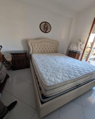 Letto matrimoniale contenitore con materasso