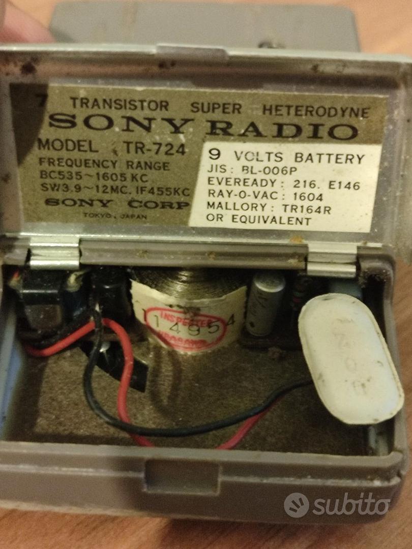 Rara Radio Vintage SONY TR-724 (1960) - 2 Bande - Audio/Video In