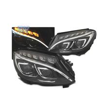 FARI MERCEDES W205 14-18 LUCE DIURNA LED DRL NERO