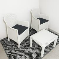 Set 2 poltrona e tavolino + tappeto