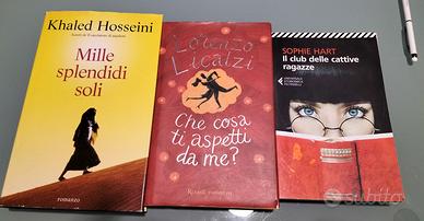 3 libri: Hosseini, Licalzi, Hart.