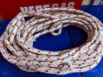 🪢 CORDA TRECCIATA BIANCA/ROSSA – 17 METRI