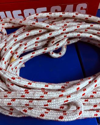 🪢 CORDA TRECCIATA BIANCA/ROSSA – 17 METRI