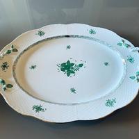 ANTICO VASSOIO PORCELLANA HEREND BOUQUET CHINESE