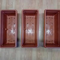 Set 3 pezzi fioriere balconetta  550x250x210h mm