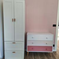 Armadio guardaroba cassettiera cameretta bambini 