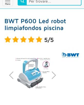 bwt600/pulitore/robot piscina