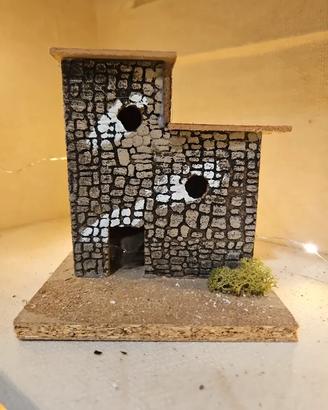 2 Case presepe legno e sughero