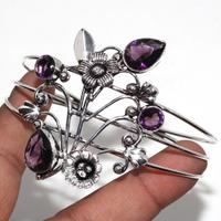Bracciale argento 925 con vere ametiste naturali