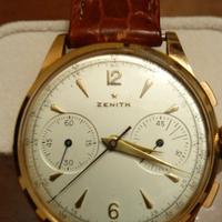 Eccellente Cronografo Zenith Stellina Oro 18 kt