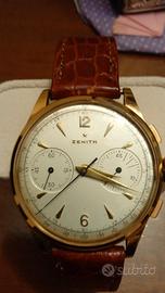 Eccellente Cronografo Zenith Stellina Oro 18 kt