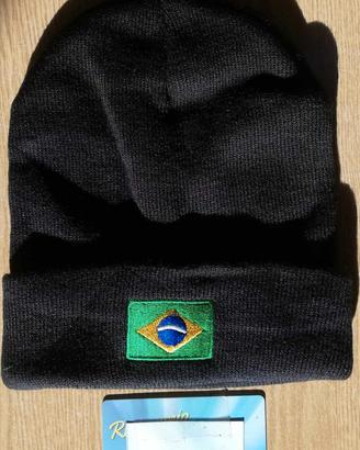 Cappello con stemma bandiera Brasile, (cappellino)