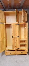 Armadio camera letto in legno massiccio 