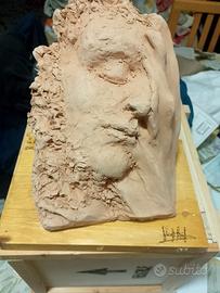 scultura in terracotta  la console