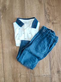 pantaloni misto lino