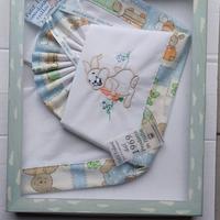 coordinato lenzuola culla,bianco con ricamo