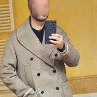 Giorgio Armani Cappotto Pura Lana Merinos Nuovo 