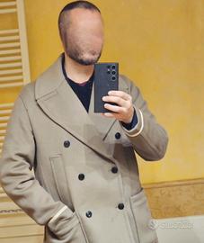 Giorgio Armani Cappotto Pura Lana Merinos Nuovo 