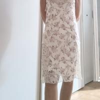 abito longuette floreale estivo con coprispalle 