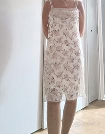 abito longuette floreale estivo con coprispalle 