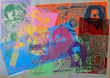 Poster vintage RIVETTI LIRE IN SERIGRAFIA NUMERATO
