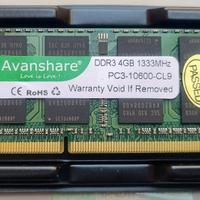 4 schede Ram varie tipologie.