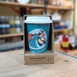 Tazza in ceramica "Bradipo Natale"